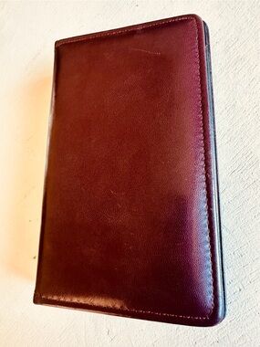 ROLODEX small leather binder- Burgundy